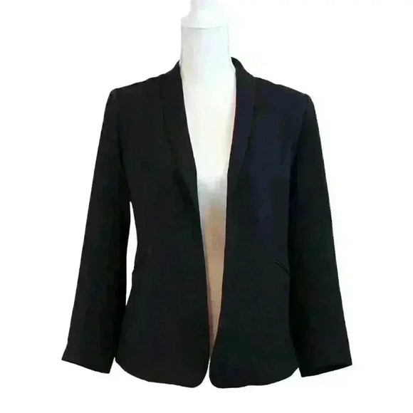 Vince Camuto Black Open Front Blazer Size 6 Petite - Picture 1 of 6